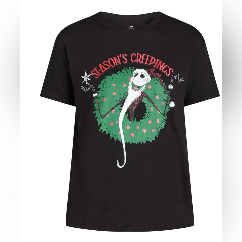 Women’s NBC Black Graphic Christmas Shirt! NWT! Size Small!